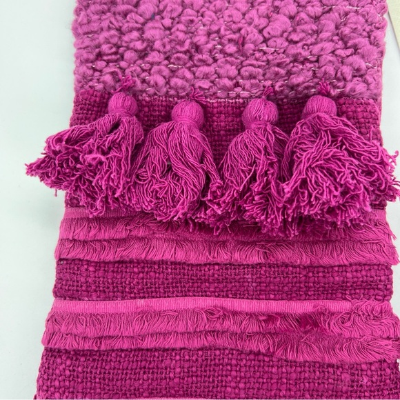 Lumina Lou (2) India Magenta Tassel Holiday Christmas Stocking Nordstrom 12x20 - Picture 2 of 7